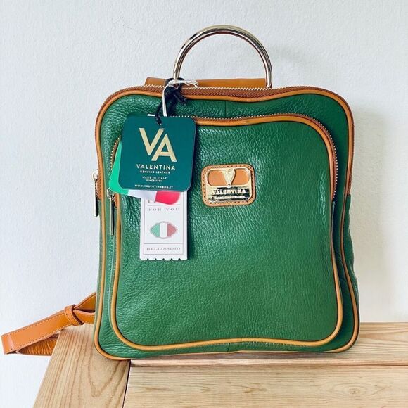 NWT  RARE Valentina Sling Backpack Real Finest Italian Leather Convertible Bag - Picture 1 of 17